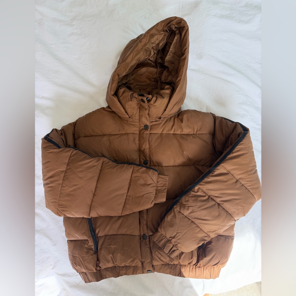 Alo Espresso Cropped Puffer Jacket